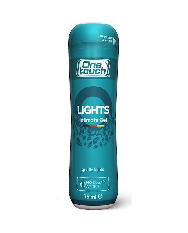 One Touch Lights Intimate Gel container on a white background